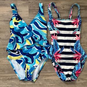 Ladies Tommy Bahama Size 4 One Piece Swimsuit Swim Suit Bathing Suit (TWO)